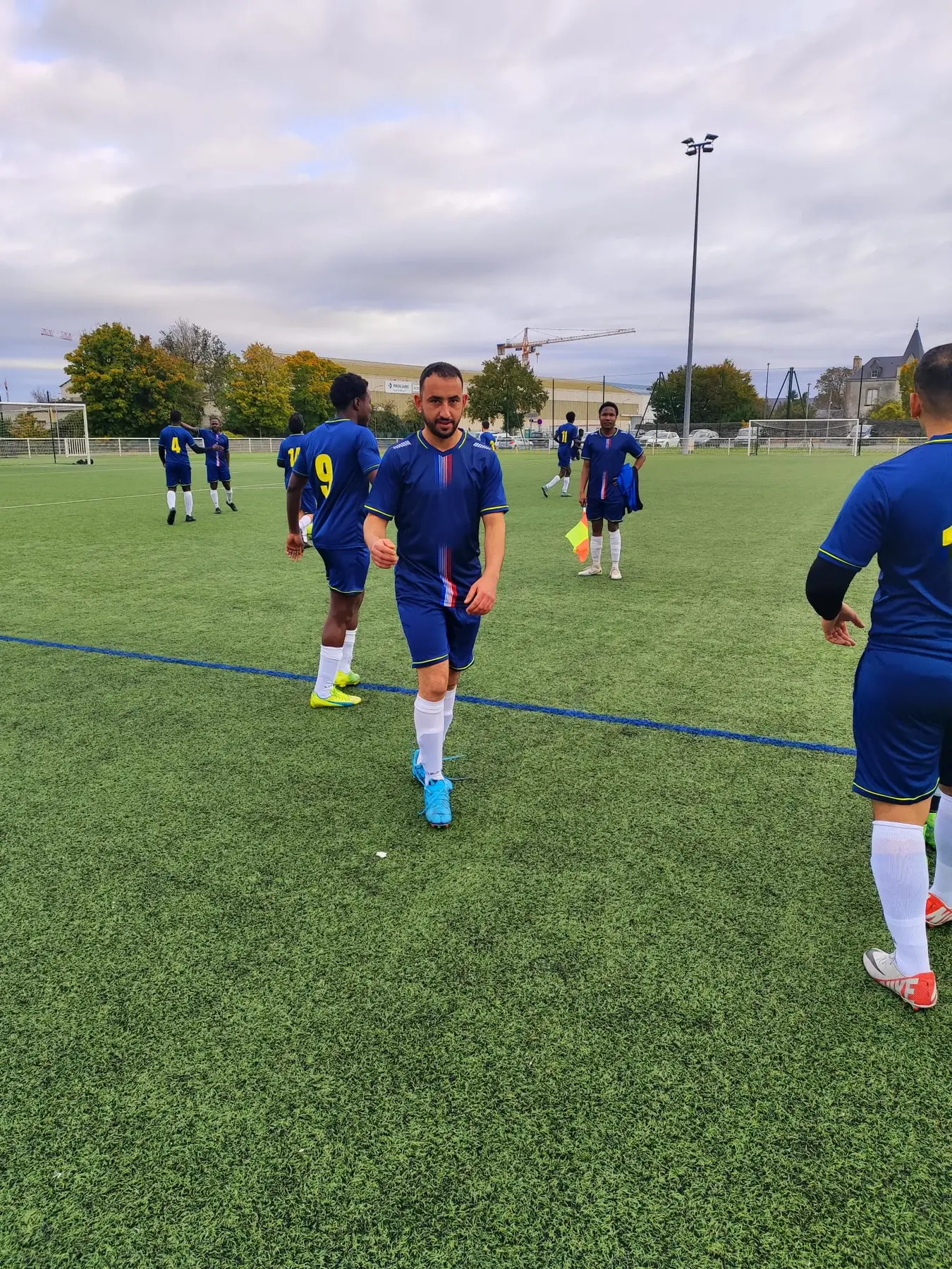 Les joueurs rejoignent le terrain — USCA Angers