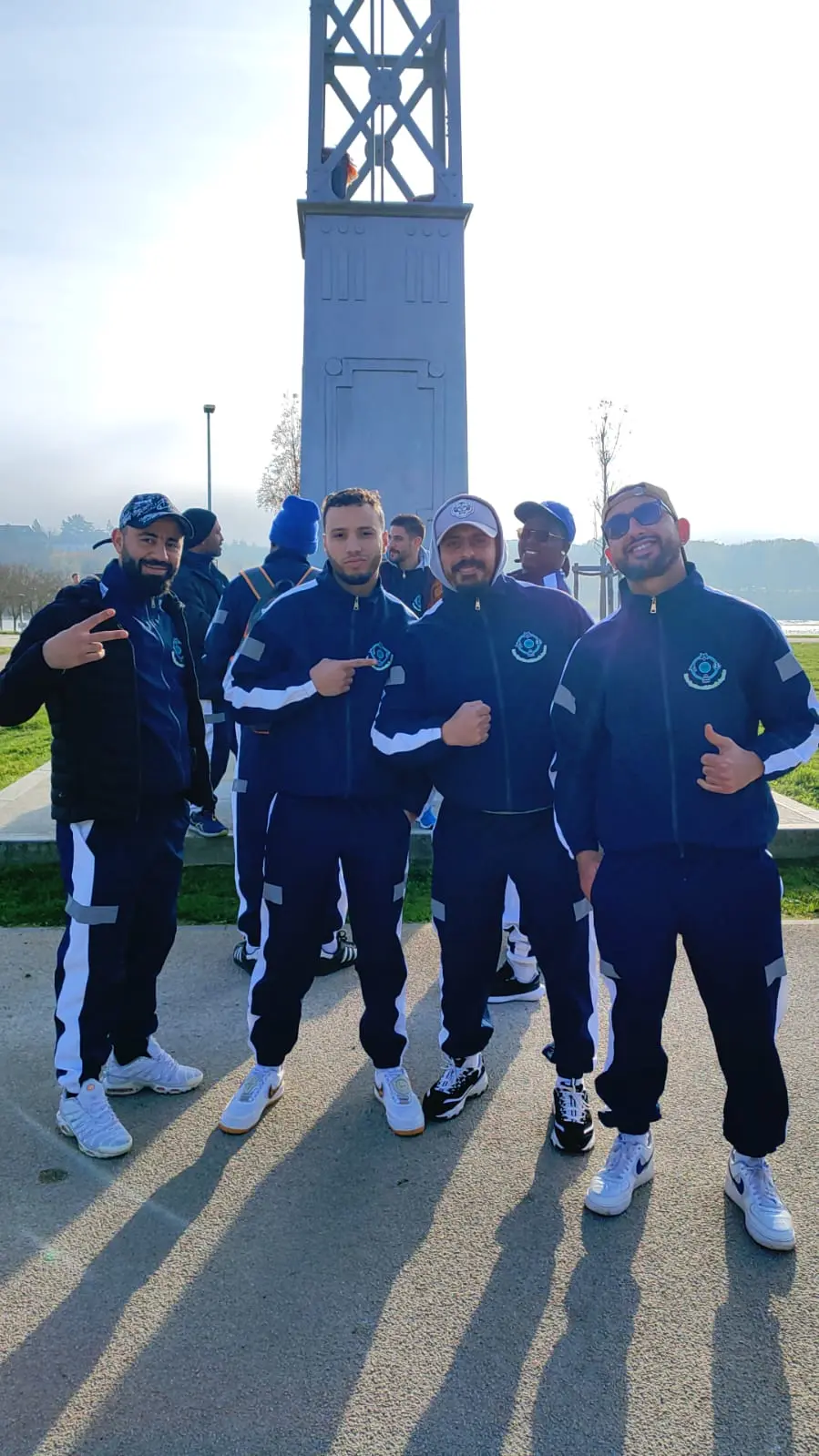 Arrivée collective au stade — USCA Angers
