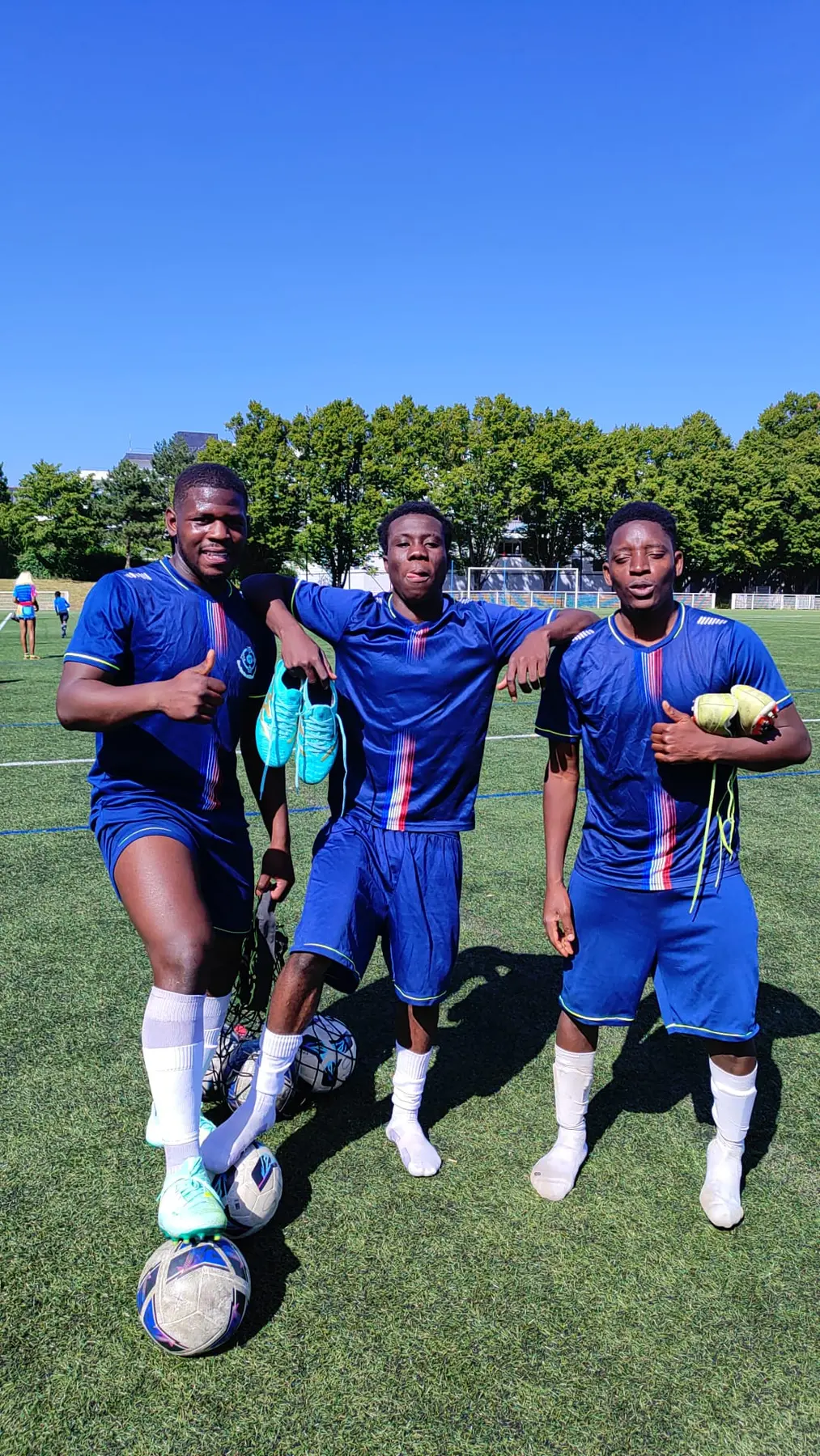 Moment partagé entre joueurs — USCA Angers